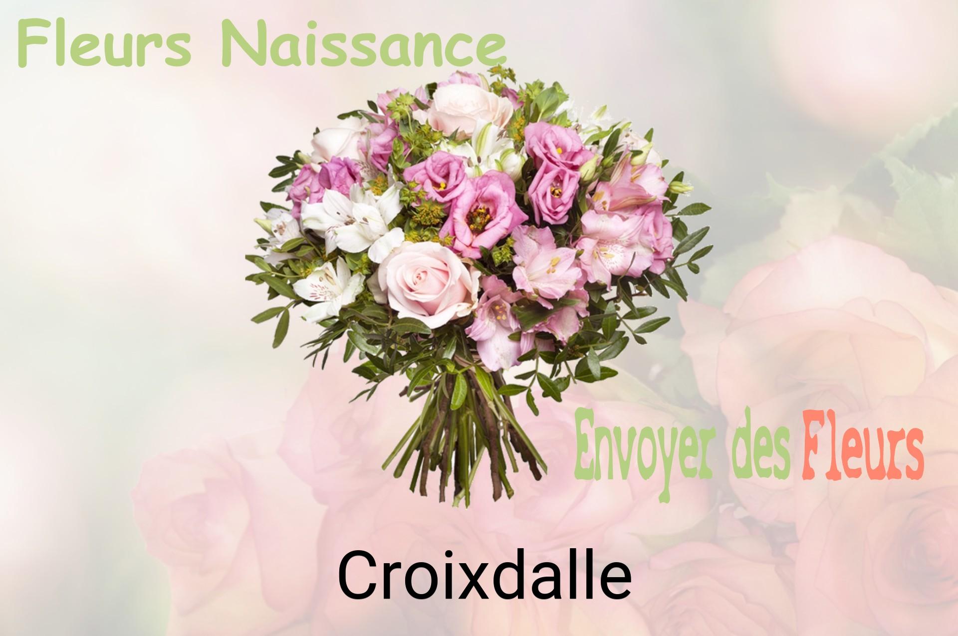 Bouquet de fleurs de naissance livré à Croixdalle