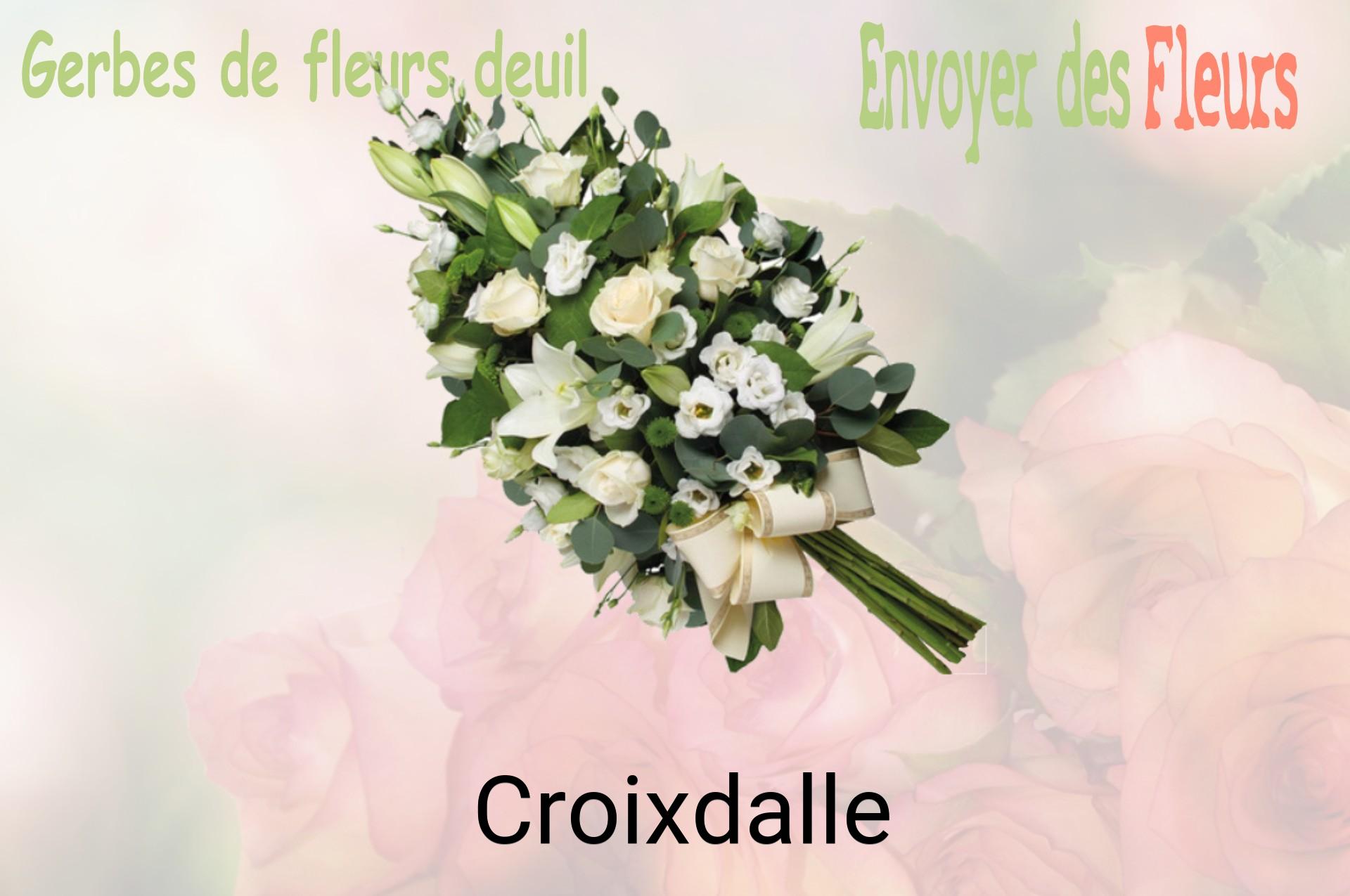 Gerbe de fleurs de deuil livrée à Croixdalle